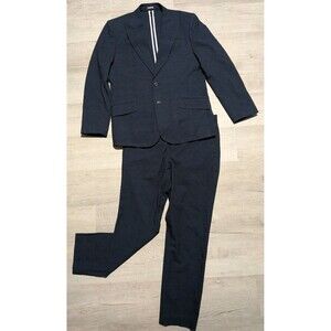 Express Slim Complete Suit Outfit Jacket Pants Men's Sz 42R & 32x32 Navy